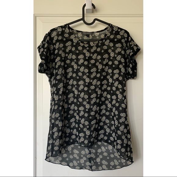 Suzy Shier Floral Daisy Chiffon Blouse - Picture 1 of 5